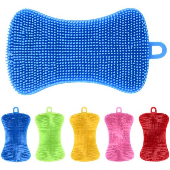 5Pc Soap Type Silicone Dish Brush Silicone Brush Kitchen Cleaning Brush Sponge Scrubber Kitchen Cleaning Tool Antibacterial DM1000678-I 9343999864552