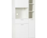 HOMCOM Freestanding Kitchen Storage Unit Cupboard Cabinets Drawers Shelf 5056534591113 5056534591113