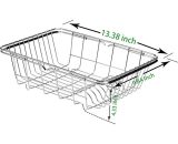 Dish Drying Rack Expandable Dishes Drainer Over The Sink Adjustable Arms Dish Drainer, Dish Rack in Sink, Rustproof Stainless Steel,model:Silver H40834 791874958787