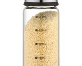 Asupermall - 200mL Glass Seasoning Jar With Scale 4 Outlets Spice jars Kitchen Chili Pepper Powder Sprinkling Jar Barbecue Salt Shaker H41194-200 772672593837