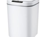 Touch-free Trash Cans Smart Knock Induction Trash Bin Automatic Garbage Can - White H43185W-18|282 805444869370