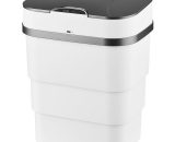 9.5L Automatic Touchless Infrared Motion Sensor Trash Can 3-layer Folding Garbage Can Big Capacity (Grey-Built-in Battery with USB Charging Cable) DS_HI12888GY-1_220728LJL 4502190629499